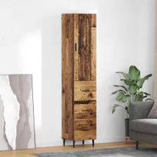   vidaXL Magasfiú fiókkal Öreg fa 34,5 x 34 x 180 cm Faanyag