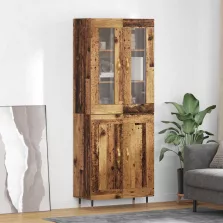 vidaXL Magasfiú 2 pcs Öreg fa 69,5 x 34 x 180 cm Faanyag