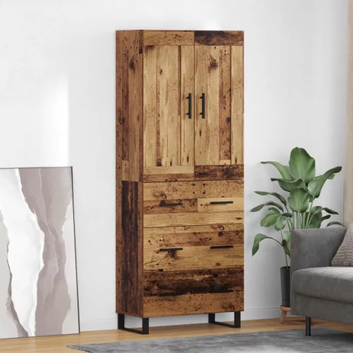 vidaXL Magasfiú Öreg fa 69,5 x 34 x 180 cm Faanyag