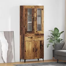   vidaXL Magasfiú Falra szerelhető Öreg fa 69,5 x 34 x 180 cm Faanyag