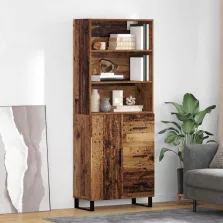   vidaXL Magasfiú fiókkal Öreg fa 69,5 x 34 x 180 cm Faanyag