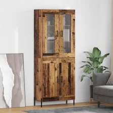   vidaXL Magasfiú Falra szerelhető Öreg fa 69,5 x 34 x 180 cm Faanyag