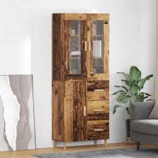   vidaXL Magasfiú fiókkal Öreg fa 69,5 x 34 x 180 cm Faanyag