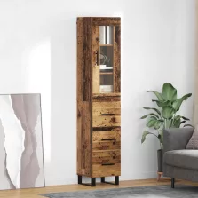   vidaXL Magasfiú fiókkal Öreg fa 34,5 x 34 x 180 cm Faanyag