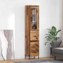   vidaXL Magasfiú fiókkal Öreg fa 34,5 x 34 x 180 cm Faanyag