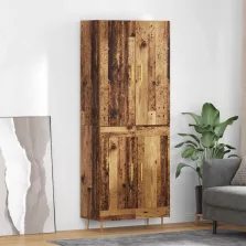   vidaXL Magasfiú Falra szerelhető Öreg fa 69,5 x 34 x 180 cm Faanyag