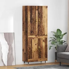   vidaXL Magasfiú Falra szerelhető Öreg fa 69,5 x 34 x 180 cm Faanyag