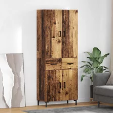   vidaXL Magasfiú Falra szerelhető Öreg fa 69,5 x 34 x 180 cm Faanyag