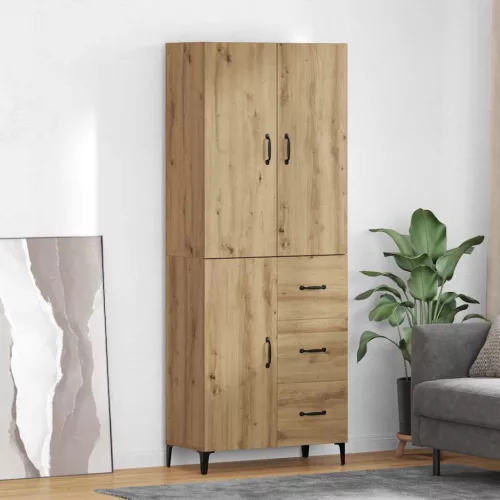 vidaXL Magasfiú fiókkal Artisan tölgy 69,5 x 34 x 180 cm Faanyag