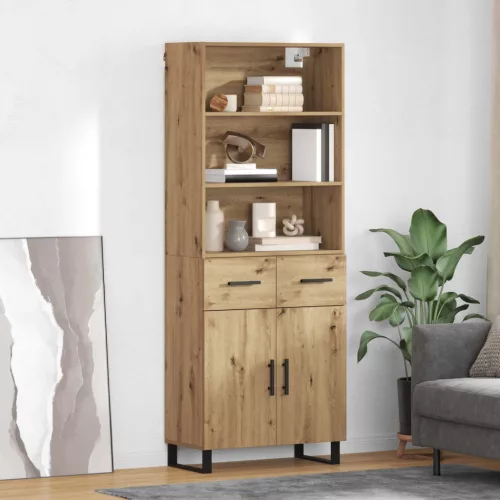 vidaXL Magasfiú fiókkal Artisan tölgy 69,5 x 34 x 180 cm Faanyag
