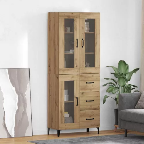 vidaXL Magasfiú fiókkal Artisan tölgy 69,5 x 34 x 180 cm Faanyag
