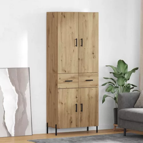vidaXL Magasfiú fiókkal Artisan tölgy 69,5 x 34 x 180 cm Faanyag