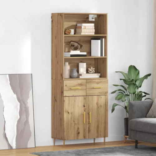 vidaXL Magasfiú fiókkal Artisan tölgy 69,5 x 34 x 180 cm Faanyag