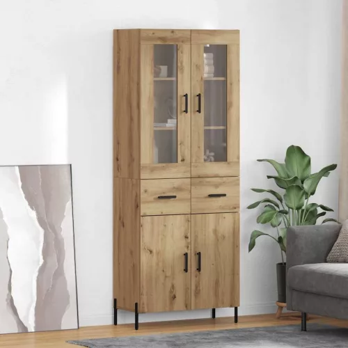 vidaXL Magasfiú fiókkal Artisan tölgy 69,5 x 34 x 180 cm Faanyag
