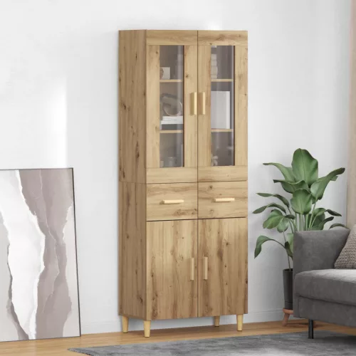 vidaXL Magasfiú fiókkal Artisan tölgy 69,5 x 34 x 180 cm Faanyag