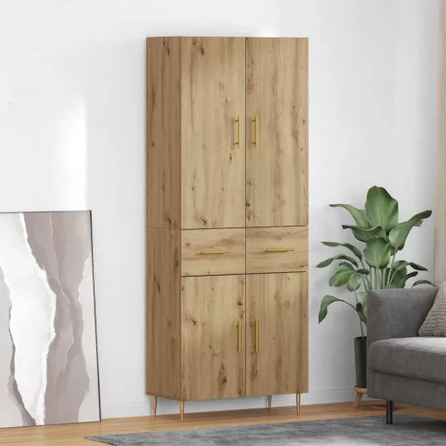 vidaXL Magasfiú fiókkal Artisan tölgy 69,5 x 34 x 180 cm Faanyag