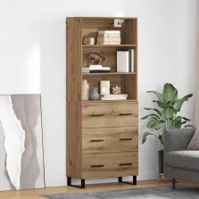   vidaXL Magasfiú fiókkal Artisan tölgy 69,5 x 34 x 180 cm Faanyag