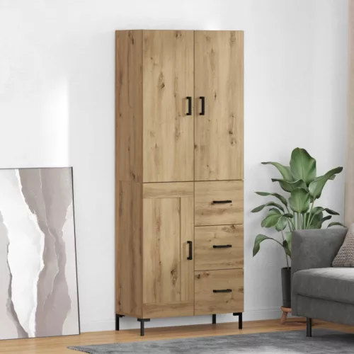vidaXL Magasfiú fiókkal Artisan tölgy 69,5 x 34 x 180 cm Faanyag