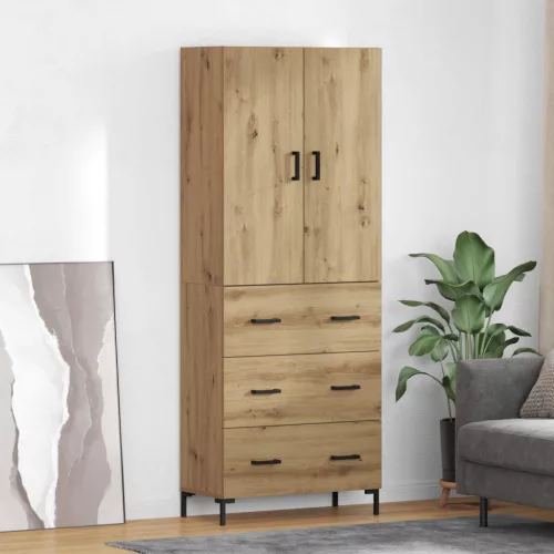 vidaXL Magasfiú fiókkal Artisan tölgy 69,5 x 34 x 180 cm Faanyag