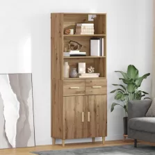   vidaXL Magasfiú fiókkal Artisan tölgy 69,5 x 32,5 x 180 cm Faanyag