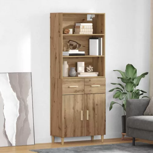 vidaXL Magasfiú fiókkal Artisan tölgy 69,5 x 32,5 x 180 cm Faanyag