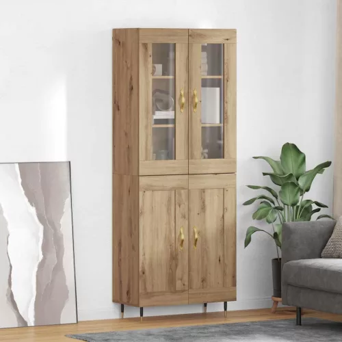 vidaXL Magasfiú 2 pcs Artisan tölgy 69,5 x 34 x 180 cm Faanyag