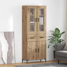   vidaXL Magasfiú fiókkal 2 pcs Artisan tölgy 69,5 x 34 x 180 cm Faanyag