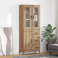   vidaXL Magasfiú fiókkal 2 pcs Artisan tölgy 69,5 x 34 x 180 cm Faanyag