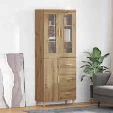   vidaXL Magasfiú fiókkal Artisan tölgy 69,5 x 34 x 180 cm Faanyag