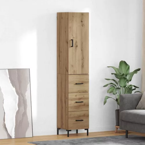 vidaXL Magasfiú fiókkal Artisan tölgy 69,5 x 34 x 180 cm Faanyag