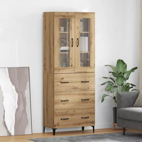 vidaXL Magasfiú fiókkal Artisan tölgy 69,5 x 34 x 180 cm Faanyag