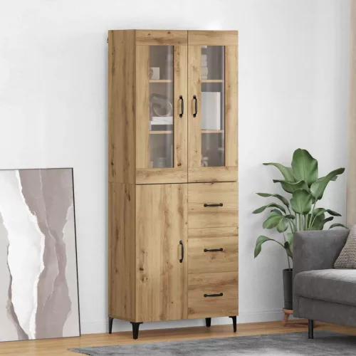 vidaXL Magasfiú fiókkal Artisan tölgy 69,5 x 34 x 180 cm Faanyag
