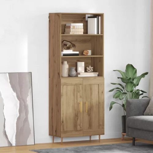 vidaXL Magasfiú Artisan tölgy 69,5 x 34 x 180 cm Faanyag