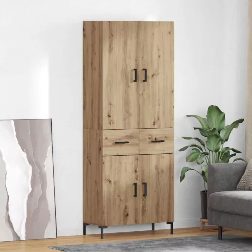 vidaXL Magasfiú fiókkal Artisan tölgy 69,5 x 34 x 180 cm Faanyag