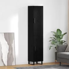 vidaXL Magasfiú Fekete tölgy 34,5 x 34 x 180 cm Faanyag