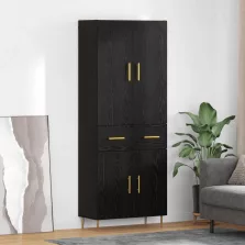   vidaXL Magasfiú fiókkal Fekete tölgy 69,5 x 34 x 180 cm Faanyag