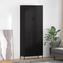 vidaXL Magasfiú Fekete tölgy 69,5 x 34 x 180 cm Faanyag