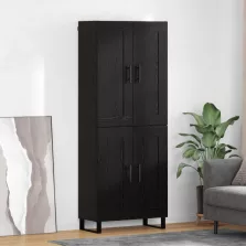 vidaXL Magasfiú Fekete tölgy 69,5 x 34 x 180 cm Faanyag