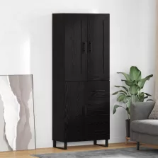   vidaXL Magasfiú fiókkal Fekete tölgy 69,5 x 34 x 180 cm Faanyag