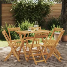   vidaXL Összecsukható Kerti Székek 6 pcs Természetes 40 x 53 x 80 cm