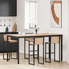   vidaXL Bárasztal Természetes 110 x 55 x 105 cm Tömör fenyőfa