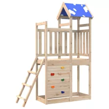   vidaXL Játék Torny Barna 110,5 x 52,5 x 215cm Tömör fenyőfa