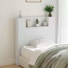   vidaXL Fejtámla LED -es lámpákkal Fehér 100 x 16,5 x 103,5 cm Faanyag