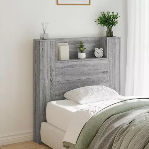 vidaXL Fejtámla polcokkal Szürke Sonoma 100 x 16,5 x 103,5 cm Faanyag