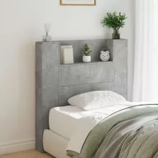   vidaXL Fejtámla polcokkal Beton Szürke 100 x 16,5 x 103,5 cm Faanyag
