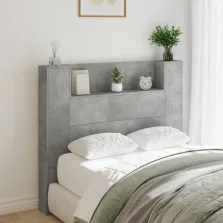  vidaXL Fejtámla polcokkal Beton Szürke 120 x 16,5 x 103,5 cm Faanyag