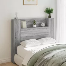   vidaXL Fejtámla polcokkal Szürke Sonoma 120 x 16,5 x 103,5 cm Faanyag