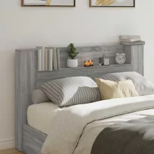   vidaXL Fejtámla polcokkal Szürke Sonoma 160 x 16,5 x 103,5 cm Faanyag