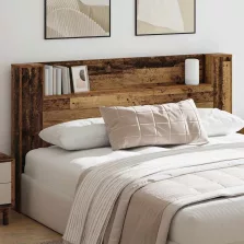   vidaXL Fejtámla LED -es lámpákkal Öreg fa 180 x 17 x 104,5 cm Faanyag