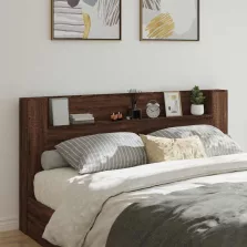   vidaXL Fejtámla polcokkal Barna Tölgy 200 x 16,5 x 103,5 cm Faanyag